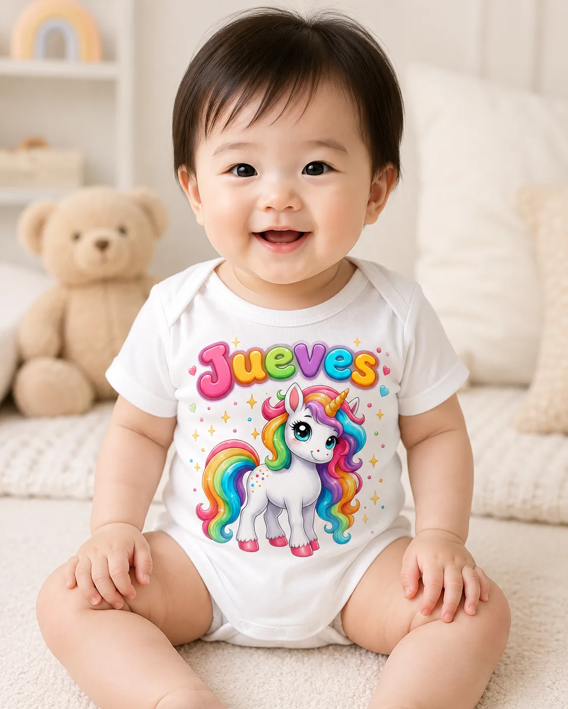 Mameluco para Bebé con Unicornio Arcoíris – Jueves
